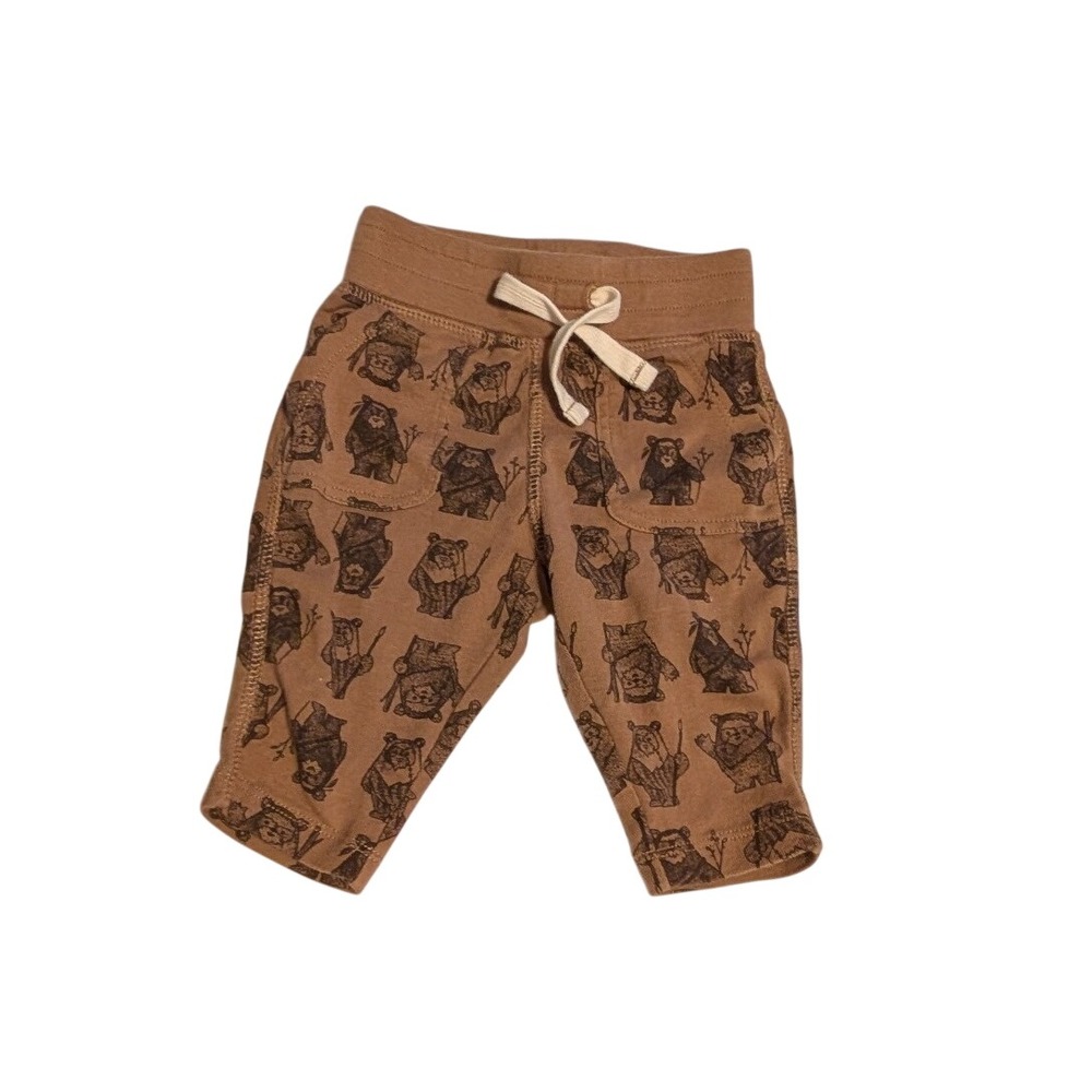 Star Wars Ewok Print Joggers Baby Gap Brown Pants 3-6 Months Sweatpants